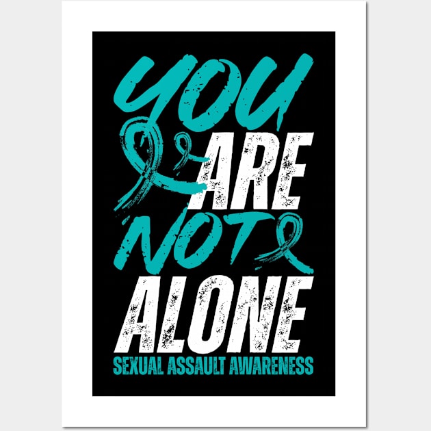 You're Not Alone Sexual Assault Awareness Wall Art by Point Shop